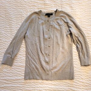 Ann Taylor 3/4 Sleeve Cardigan XXSP Heater Gray
